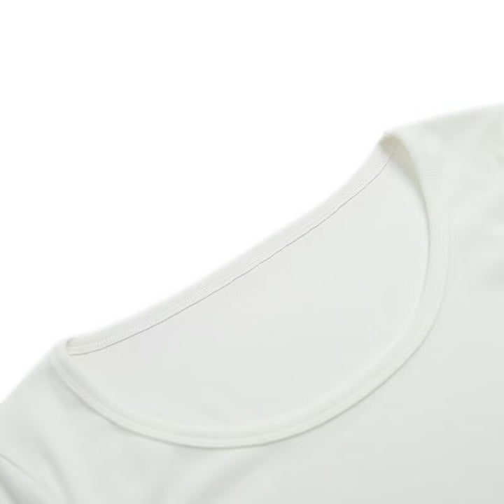 Damen Langarmshirt mit eleganter Raffung und U-Boot Ausschnitt Drune