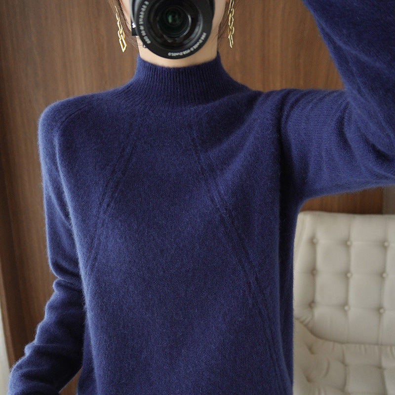 Damen kuscheliger Rollkragenpullover aus feinem Material mit lässigem Schnitt Drune