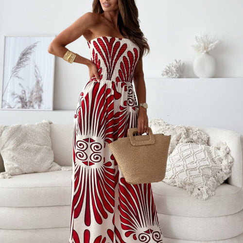 Damen Sommer Jumpsuit mit floralem Design Drune