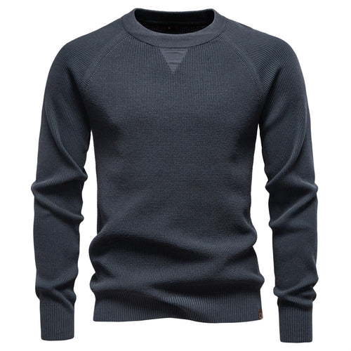 Herren nan mitteldicker Struktur-Strickpullover mit Raglanärmeln und Rippenbündchen Drune