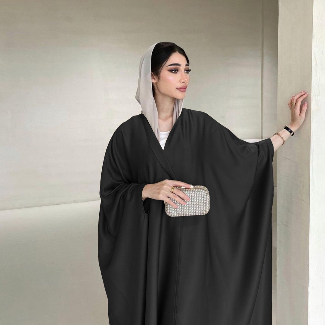 Damen elegante Abaya mit weichem Material und großzügigem Schnitt Drune