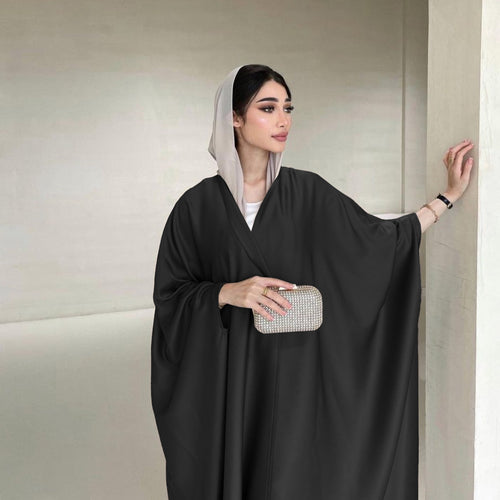 Damen elegante Abaya mit weichem Material und großzügigem Schnitt Drune