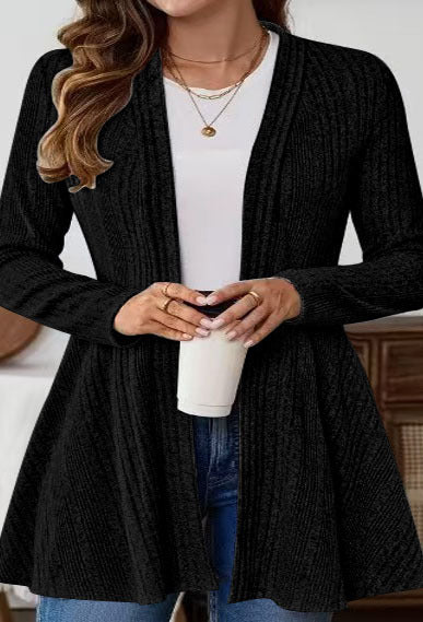 Damen Strickjacke mit verspieltem Design und seitlichem Gürtel Drune