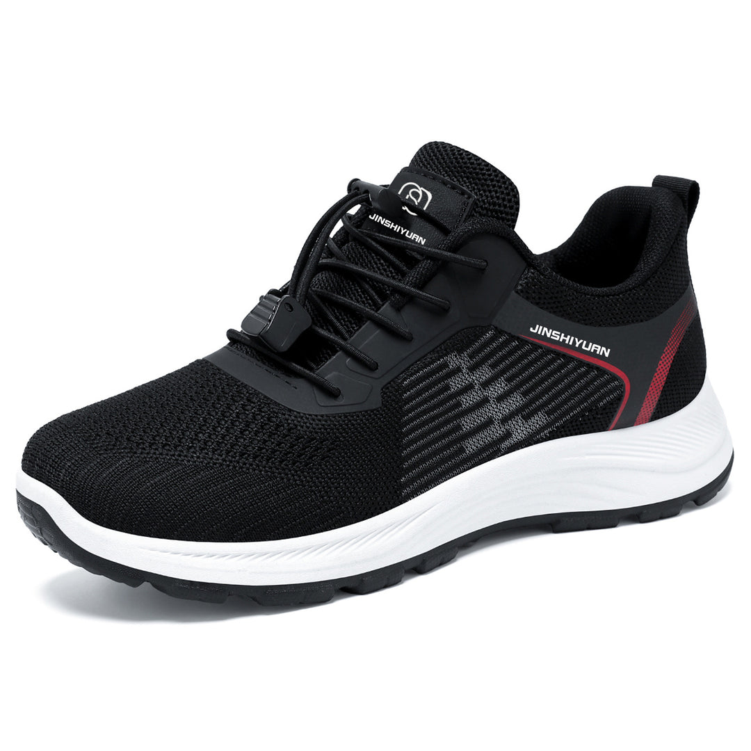 Damen nan leichter atmungsaktiver Strick-Walking-Sneaker mit Schnellzug-Kordel und gedämpfter EVA-Zwischensohle Drune