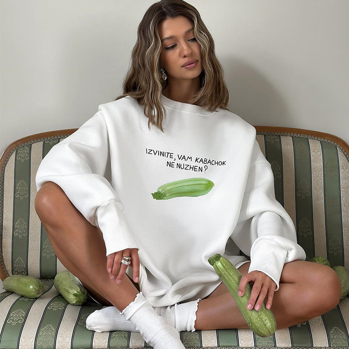 Damen Sweatshirt mit modernem Druckdesign Drune