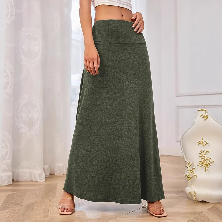 Damen Maxirock aus weichem Jersey mit elastischem Bund und fließendem Schnitt Drune