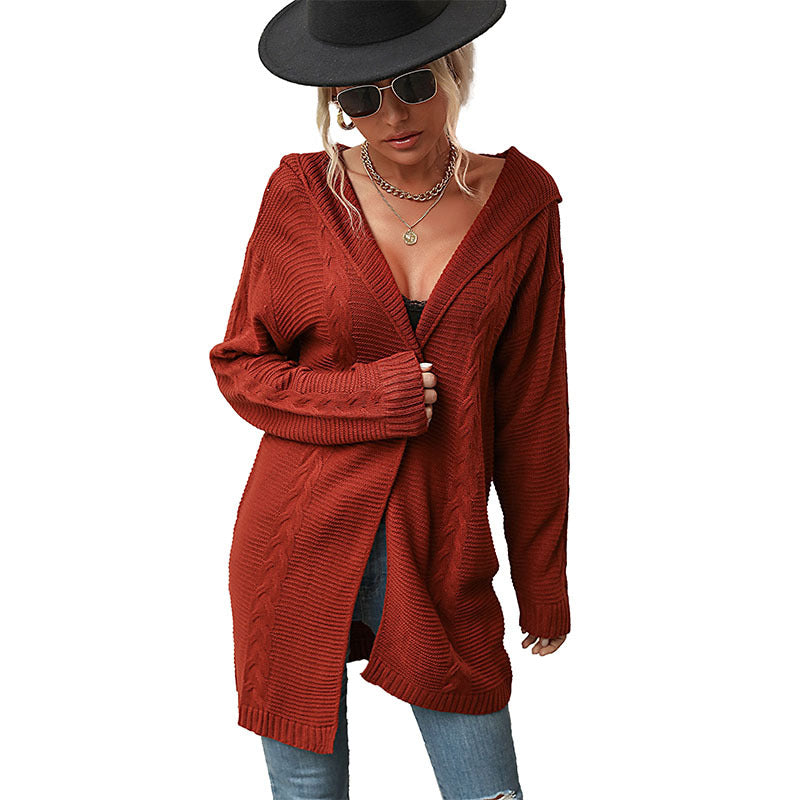 Damen Strickjacke mit strukturiertem Design und offenen Front Drune