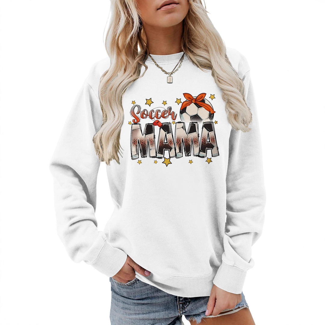 Damen Sweatshirt mit auffälligem "Soccer Mama" Aufdruck und bequemer Passform Drune