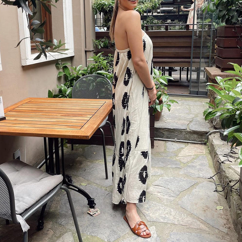 Damen Jumpsuit im einseitigen Design mit auffälligem Muster Drune