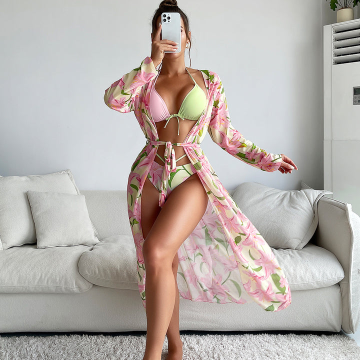 Damen Transparente Strandkleid Drune