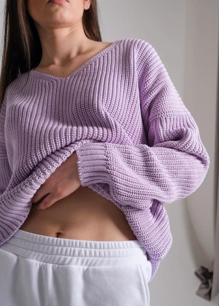 Damen oversized Strickpullover Drune