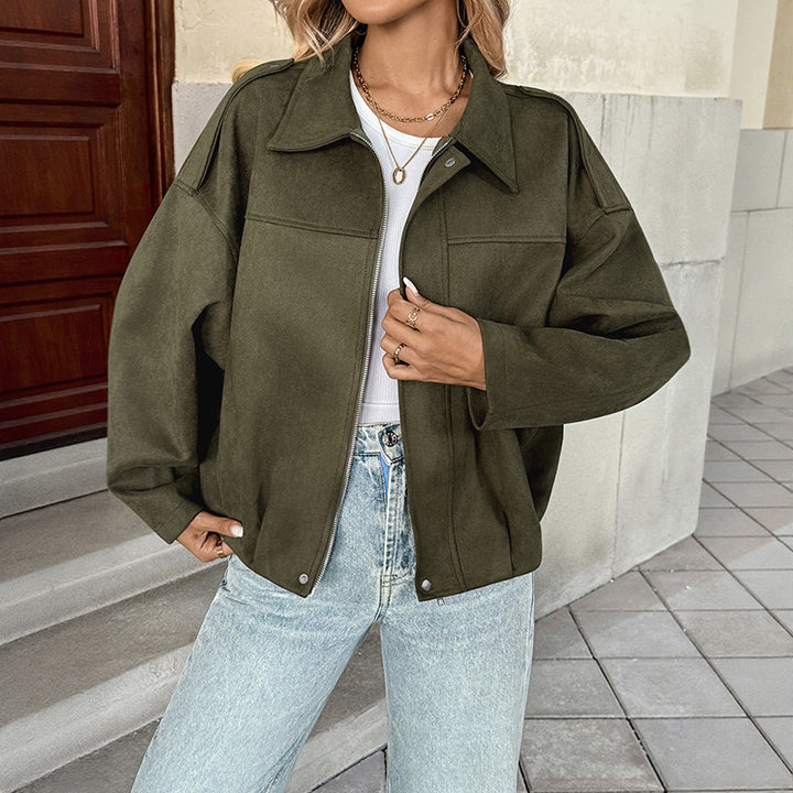 Damen Oversized Jacke mit lässigem Schnitt und robustem Material Drune