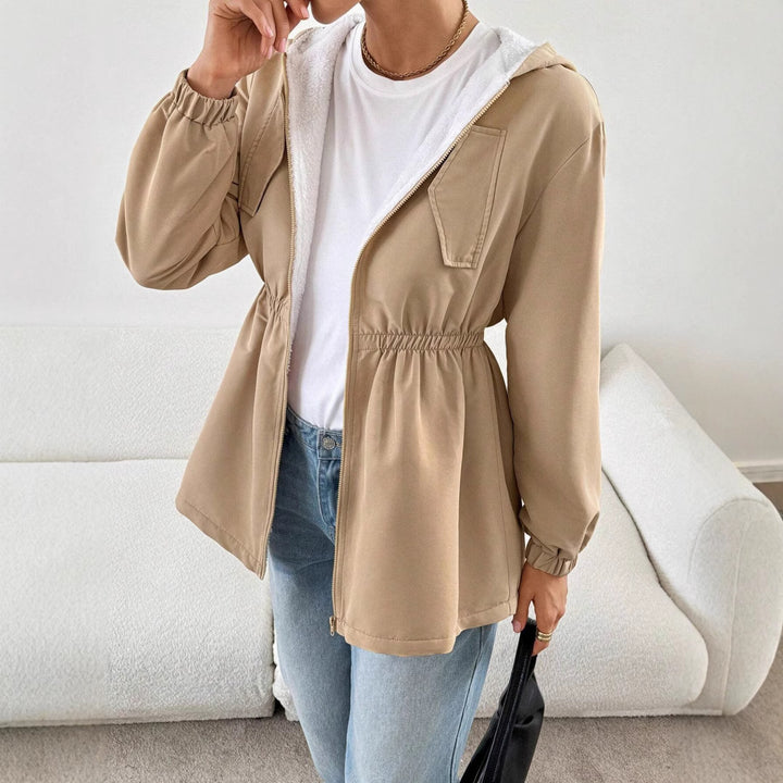 Damen Freizeitjacke mit verstellbarem Bund und Kapuze Drune