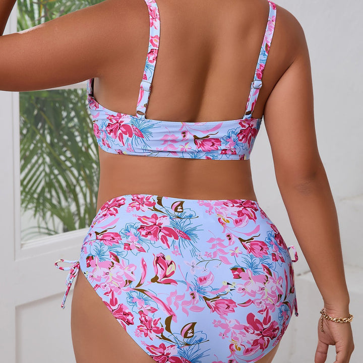 Damen Triangel-Bikini-Set mit rüschenbedecktem Höschen Drune