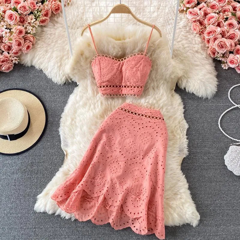Drune | Top and skirt with ruffles