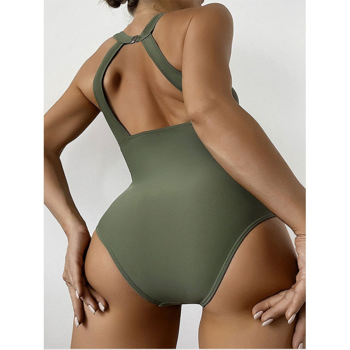 Damen Sportlicher Badespielanzug mit transparenten Einsätzen Drune