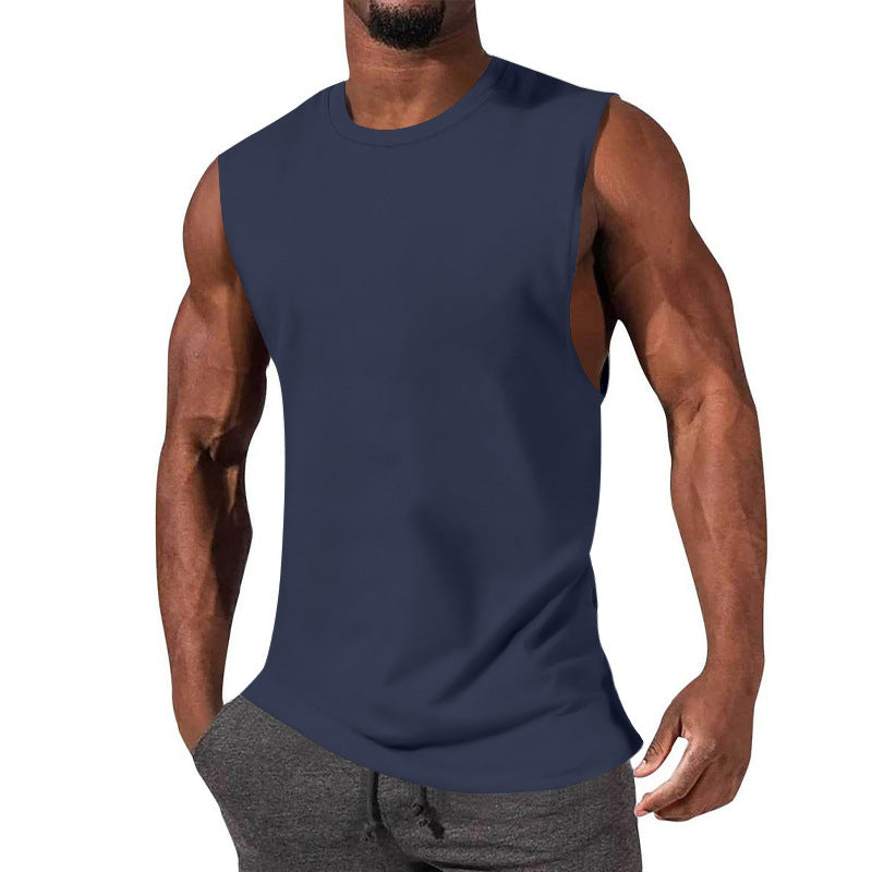 Herren nan athletisches Tanktop mit extra tiefem Armanschnitt und elastischem Baumwollmix Drune