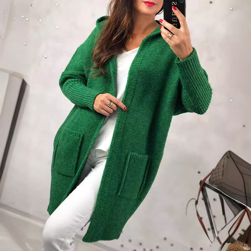 Damen Strickjacke mit Kapuze Drune