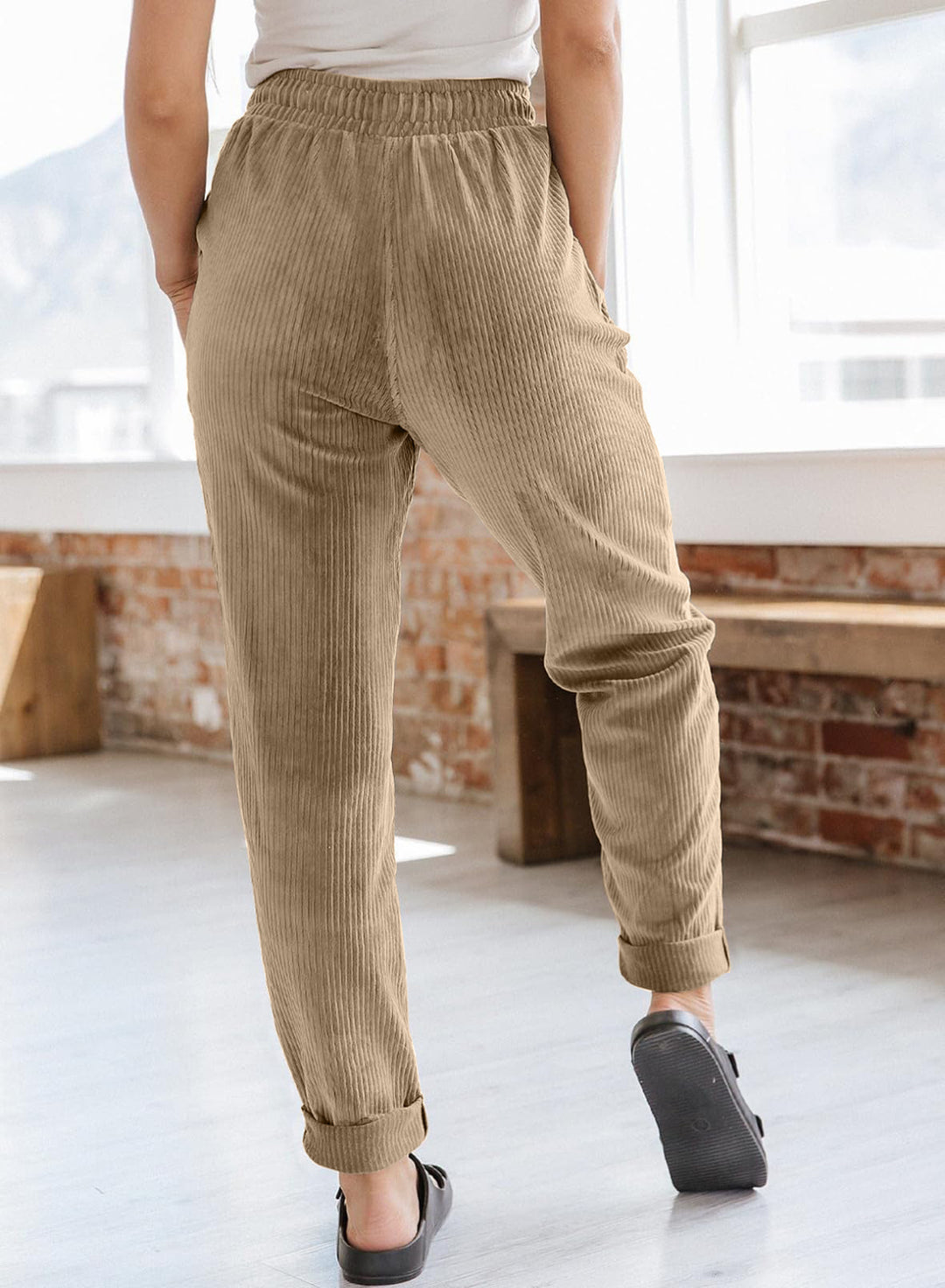 Damen Freizeithose mit elastischem Bund und praktischen Taschen Drune