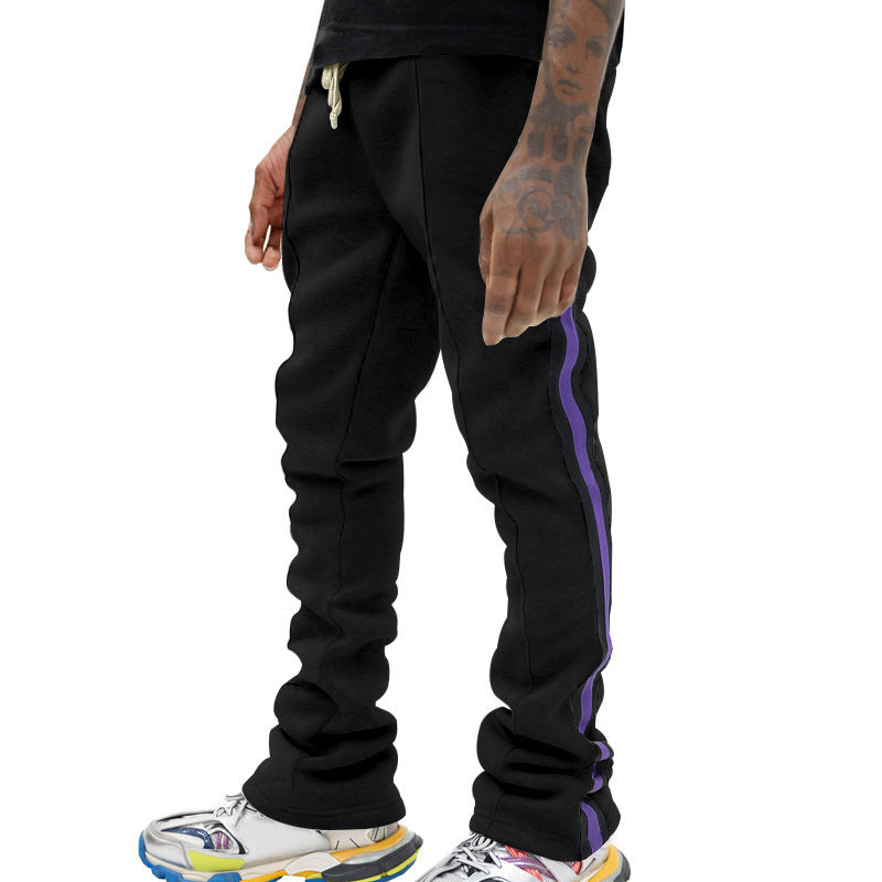 Herren modische Sweatpants mit verstellbarem Bund und kontrastierenden Seitenelementen Drune
