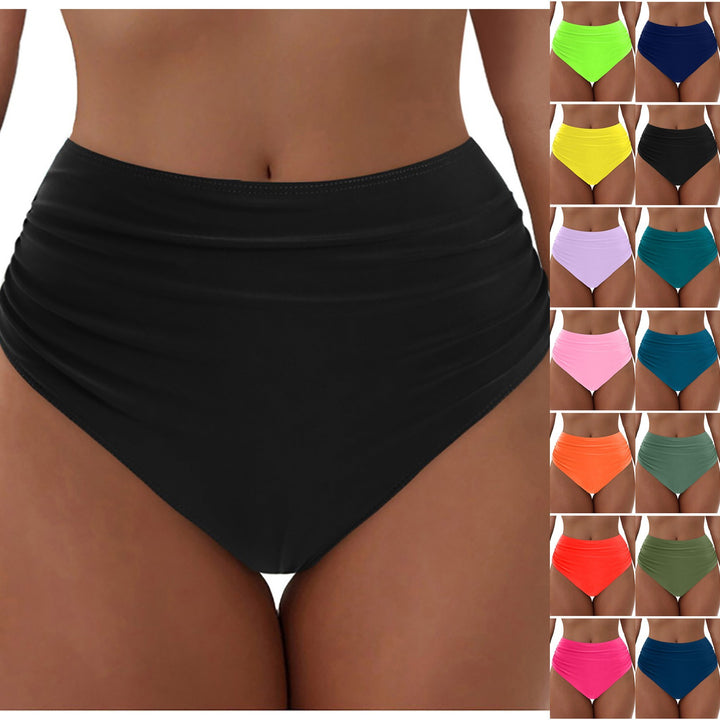 Damen Hochgeschnittenes Bikini-Höschen mit Rüschendetails Drune
