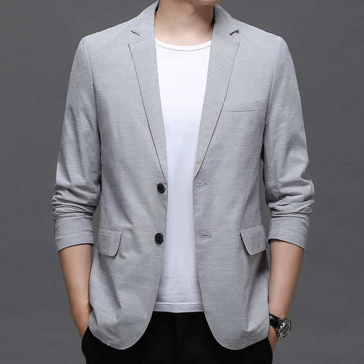 Herren lässiger Blazer aus bequemem Baumwoll-Mix mit modischem Schnitt Drune