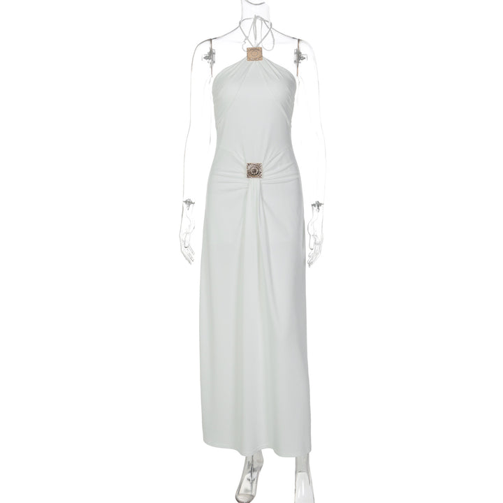 Damen Elegantes Wickelkleid mit raffiniertem Halterneck Drune