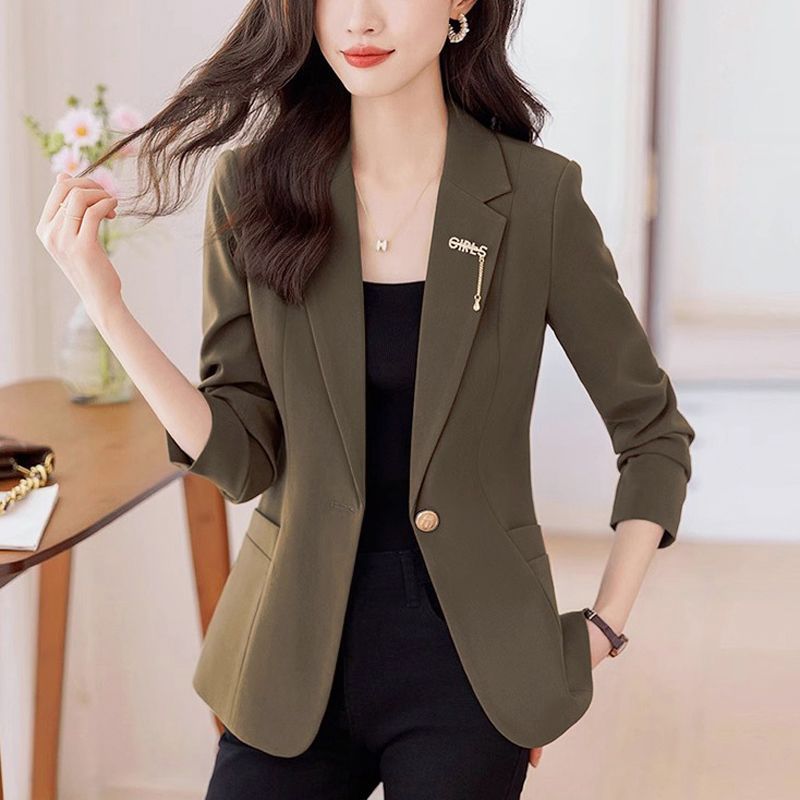 Damen moderner Blazer mit leicht taillierter Passform Drune