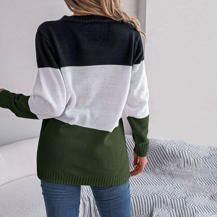 Drune | Farbblock Strickjacke Mit Modischem Stil