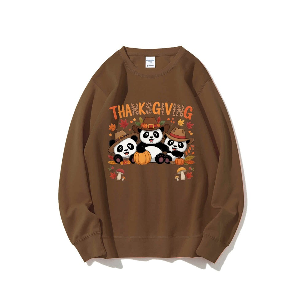 Damen Sweatshirt mit lustigem Tierdesign und herbstlichem Motiv Drune