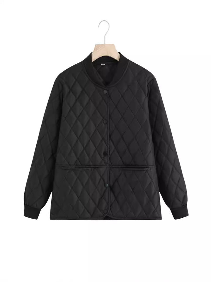 Damen gesteppte Übergangsjacke mit praktischen Taschen und modernem Schnitt Drune