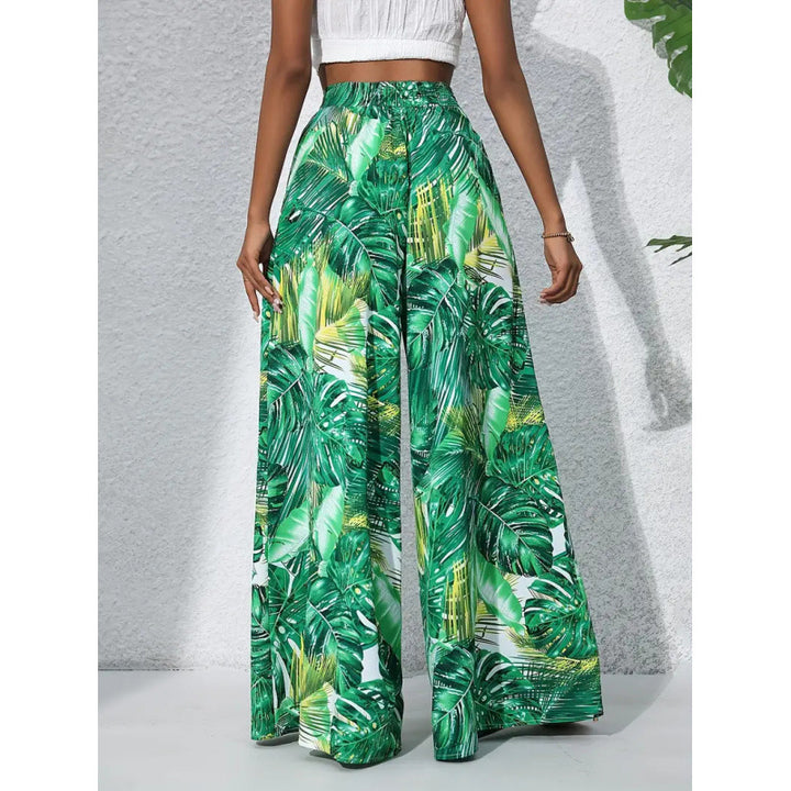 Damen Weit geschnittene Sommerhose mit floralem Muster Drune