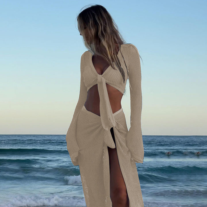 Damen luftiger Häkel-Strandkleid Drune