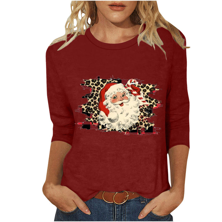 Damen Sweatshirt mit künstlerischem Weihnachtsmotiv Drune