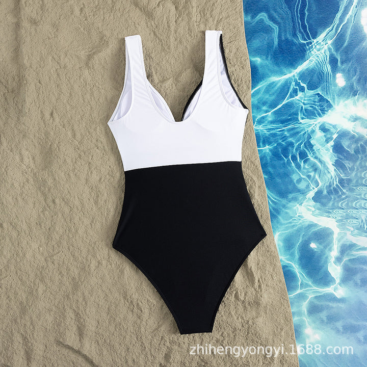 Damen Einteiliger Badeanzug mit raffiniertem Wickeldesign Drune