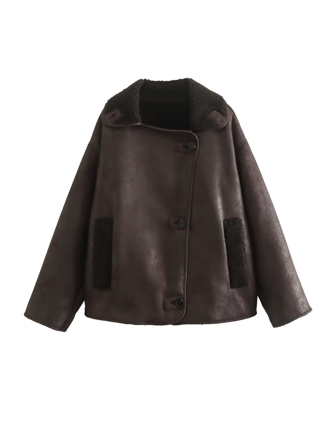 Drune | Klassische Kurze Lederjacke Damen