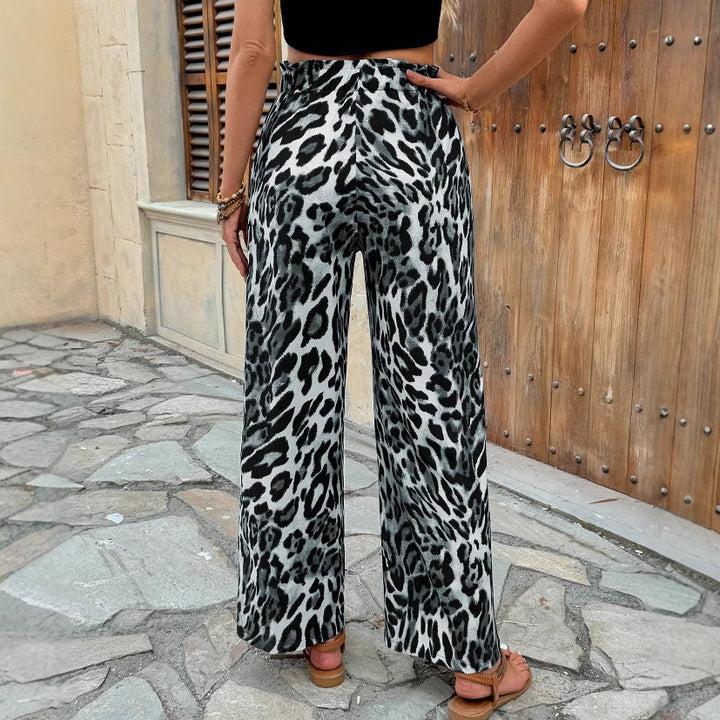 Damen weite Palazzohose im tierischen Druck Drune