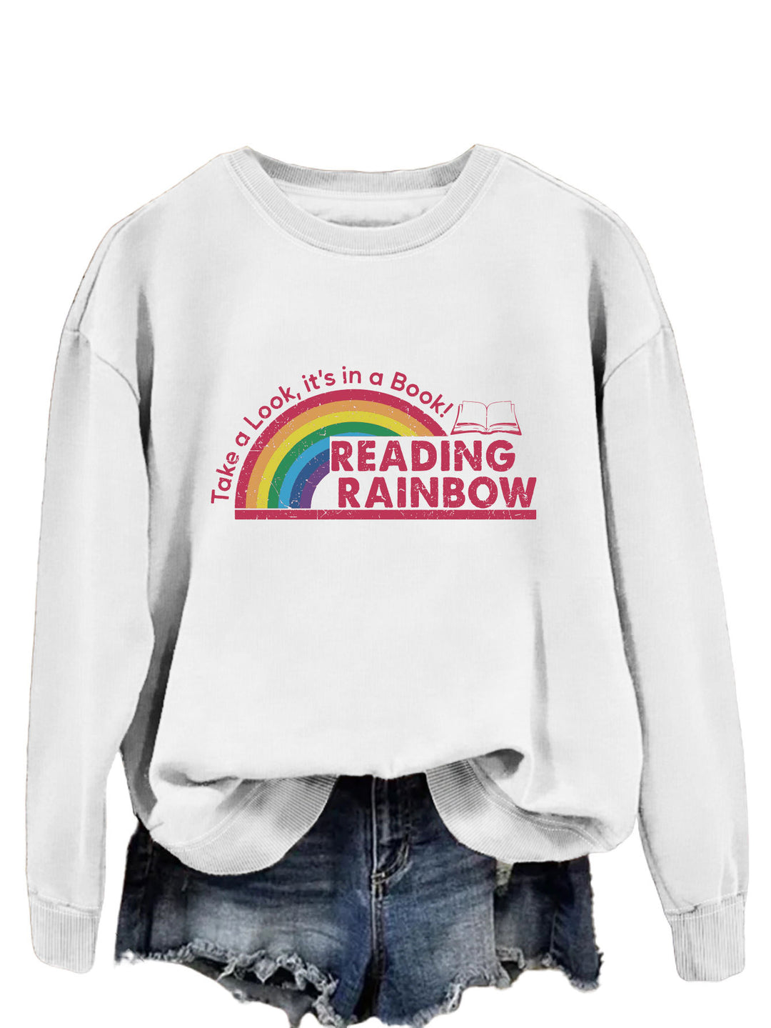 Damen lässiger Sweatshirt mit einzigartigem Druck Drune