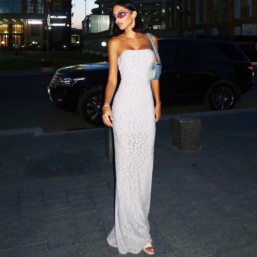 Damen Maxikleid mit figurbetonendem Schnitt Drune
