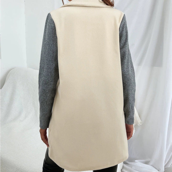 Drune | Damen Windbreaker Jacke – Strukturierte Passform – Einreiher – Kontrastärmel Design