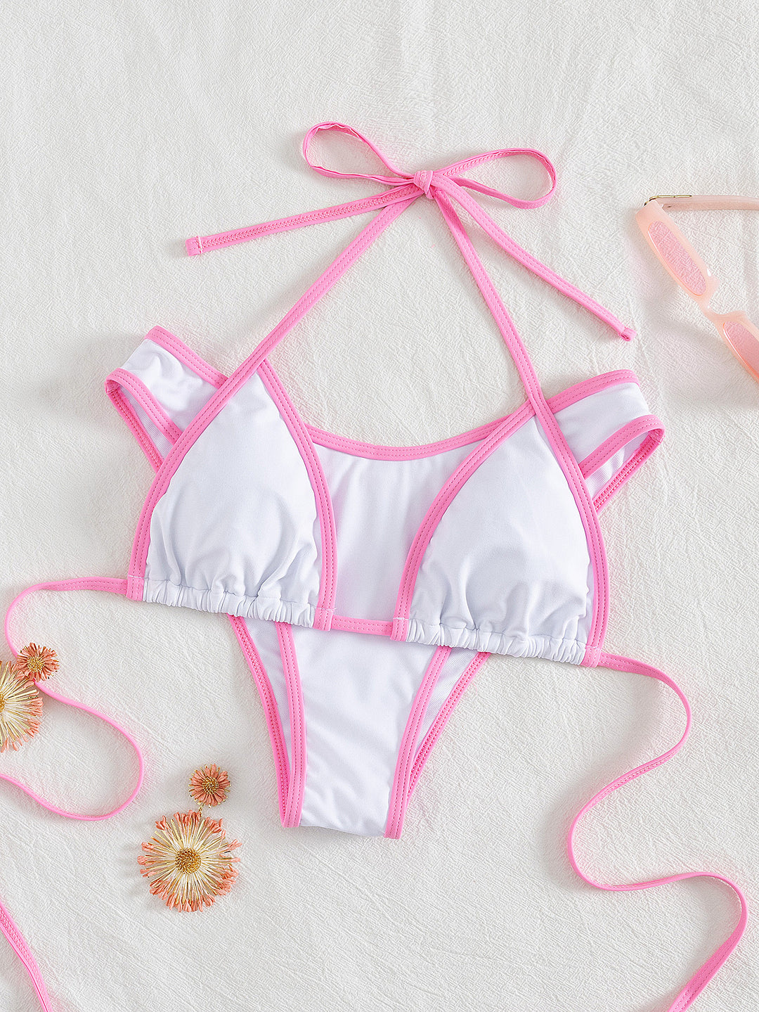 Damen Triangel-Bikini mit aufregendem Streifen-Design Drune
