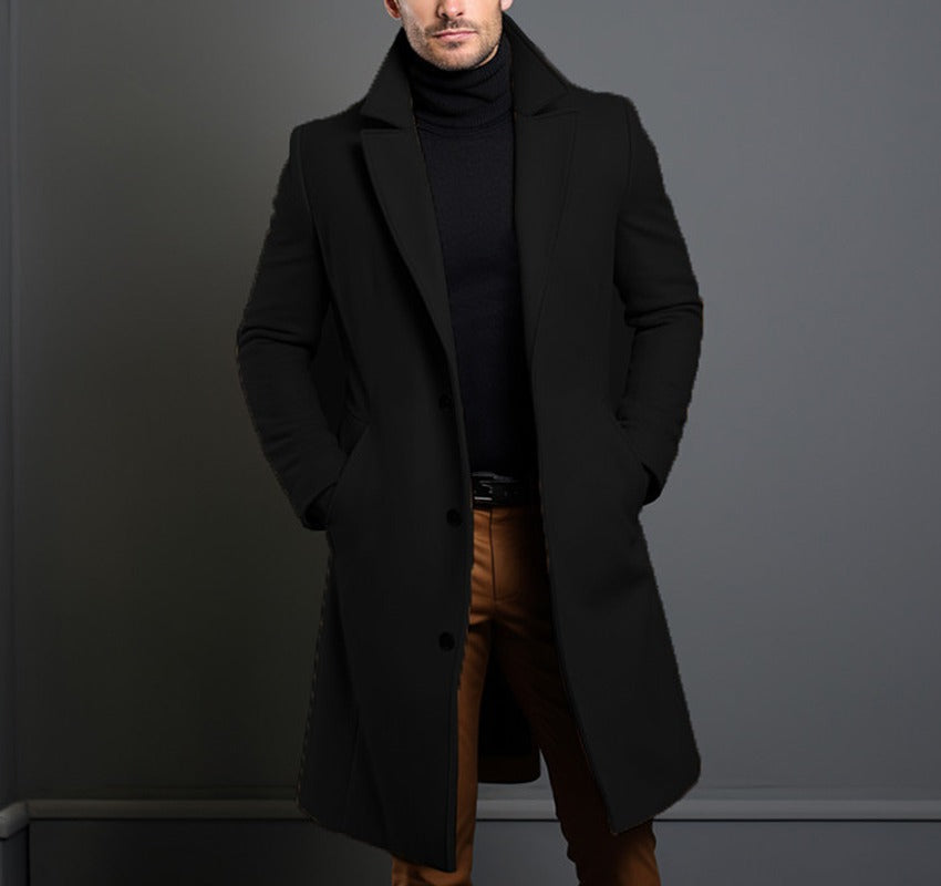 Herren eleganter Wollmantel Drune