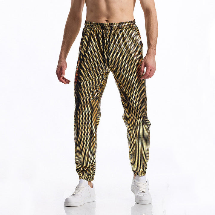 Herren atmungsaktive Jogginghose mit modernem Punktedesign Drune