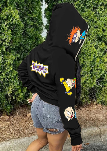 Damen Kapuzenpullover mit kreativem Cartoon-Design Drune