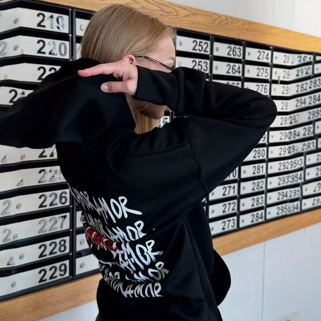 Damen Urbaner Hoodie mit auffälligem Schriftzug Drune