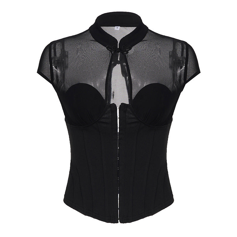 Damen Taillenkorsett mit transparenten Einsätzen und eleganten Details Drune