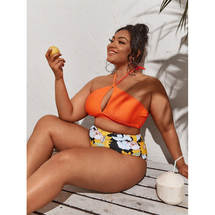 Damen Hochwertiger Cut-Out Bikini mit hohem Taillenslip und verstellbaren Trägern Drune