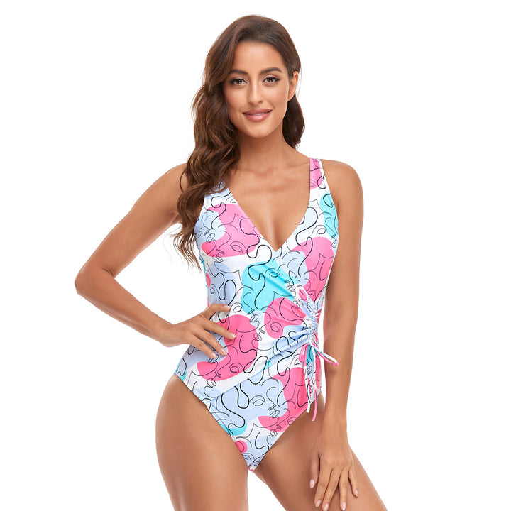 Damen Schwimmanzug mit elegantem Wickeldesign und Raffung Drune