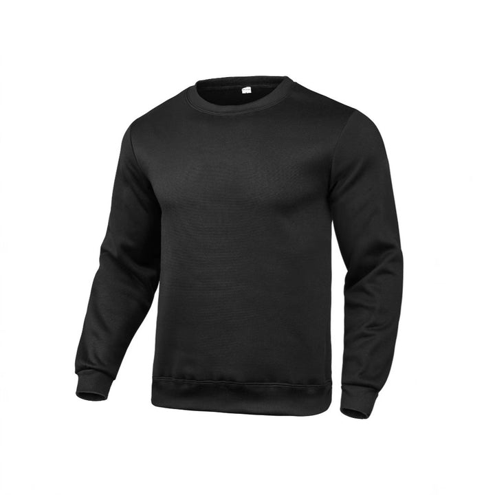 Herren nan klassisches Rundhals-Sweatshirt mit weichem Fleece-Innenfutter, geripptem Saum und verstärkten Nähten Drune