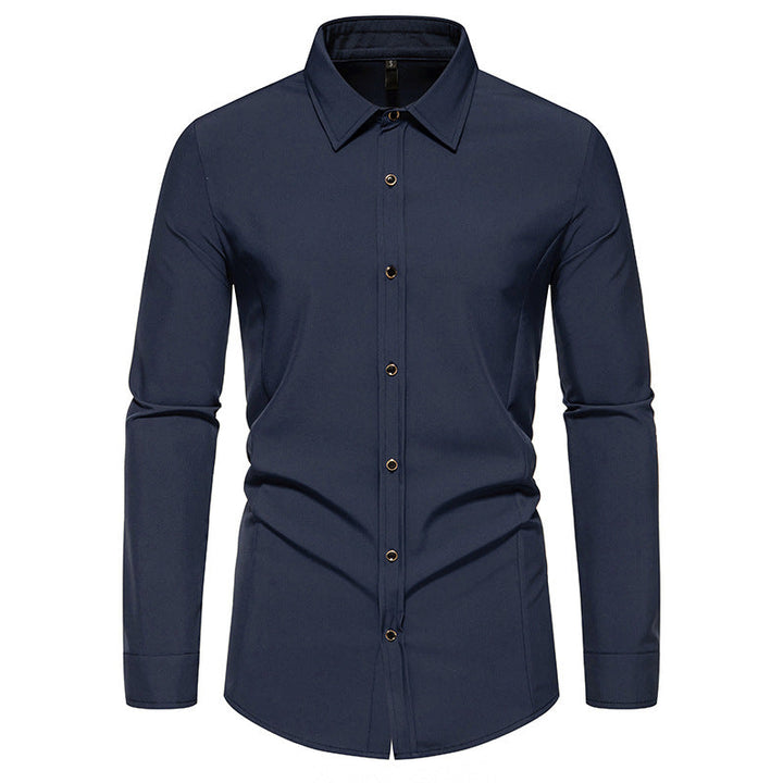 Herren modisches Langarmhemd mit elegantem Schnitt Drune